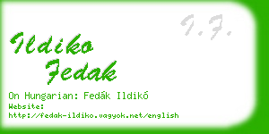 ildiko fedak business card